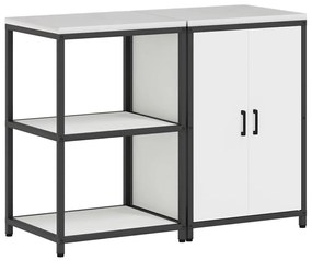 Conjunto de Armazenamento de Cozinha 2 pcs Branco