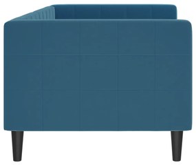 Sofá-cama 80x200 cm veludo azul