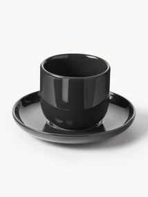 Chávenas de café expresso em porcelana com pires Nessa, 4 uni.