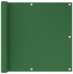 vidaXL Tela de varanda 90x300 cm PEAD verde-claro