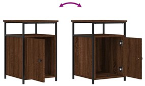 Mesas cabeceira 2pcs 40x42x60cm deriv.madeira carvalho castanho