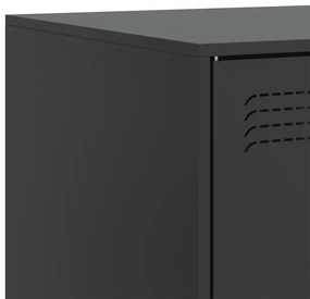 Móveis de TV 2 pcs 67x39x44 cm aço preto