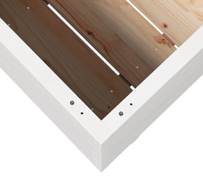 Vaso/floreira de jardim 70x40x72 cm pinho maciço branco