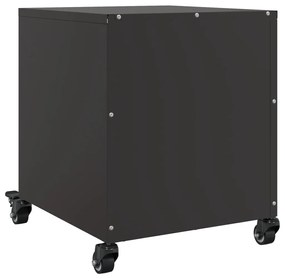 Mesas de cabeceira 2 pcs 36x39x43,5 cm aço preto