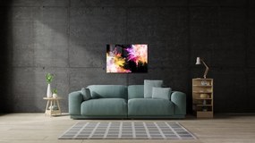 Pintura Decorativa em Vidro Temperado UV-005 – Multicolor – 70 x 100 c