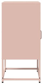 Mesa de cabeceira 36x39x78 cm aço laminado a frio rosa
