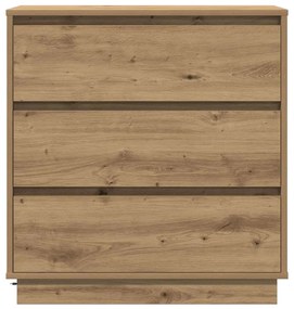 Criado-mudo vidaXL com LED Carvalho Artesanal 71x34,5x75 cm Madeira de