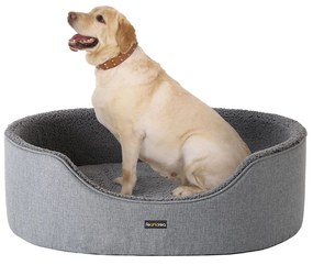 Cama para cães FEANDREA, cama para animais de estimação, almofada reversível, 92 x 72 x 28 cm, cinza PGW33GG