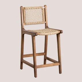 Banco Alto 65 Cm Em Madeira De Teca Malmo Madeira De Teca - Sklum