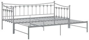 Estrutura sofá-cama de puxar 90x200 cm metal cinzento