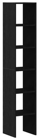 Estantes 2 pcs empilháveis 30x30x80 cm derivados madeira preto