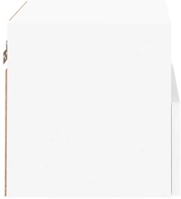Móveis de parede p/ TV 2pcs 40x30x30cm derivados madeira branco