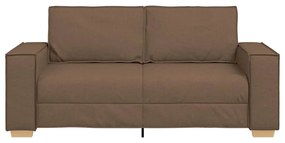 Sofá de 2 lugares marrom 140 cm tecido