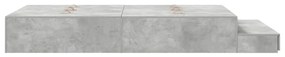 Cama de Armazenamento Cinza Concreto 120x190 cm
