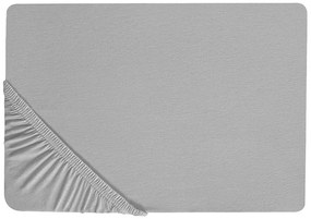 Lençol-capa em algodão cinzento claro 140 x 200 cm HOFUF Beliani