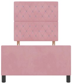 Cama vidaXL Rosa 90x190 cm Veludo