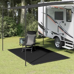vidaXL Tapete de campismo para tenda 250x300 cm preto