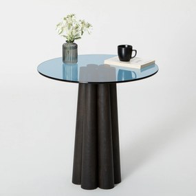Mesa de Centro Thales – Preto e Azul – 50x50x50 cm