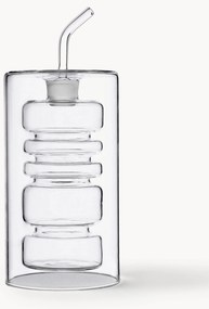 Dispensador de vinagre e azeite em borosilicato artesanal Rings, Alt 19 cm