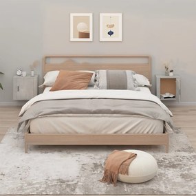 vidaXL Mesas de cabeceira de parede 2 pcs 50x30x47 cm cinzento cimento