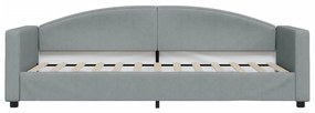Sofá-cama c/ gavetão e gavetas 80x200 cm tecido cinzento-claro
