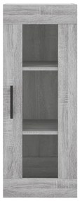 Armário de parede 34,5x34x90 cm cinzento sonoma