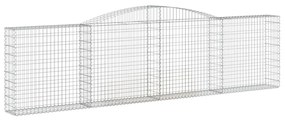 Cestos gabião arqueados 4pcs 400x30x100/120cm ferro galvanizado