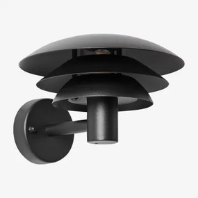 Candeeiro De Parede De Exteriores De Aço Inox Lirano Preto - Sklum