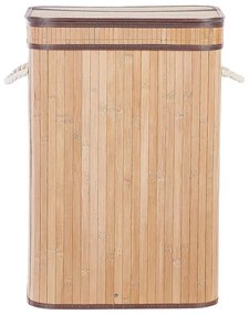 Cesto em madeira clara de bambu 60 cm KALUTARA Beliani