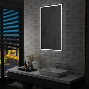 144719 vidaXL Espelho de parede LED para casa de banho 60x100 cm