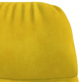 Cadeira de baloiço veludo amarelo