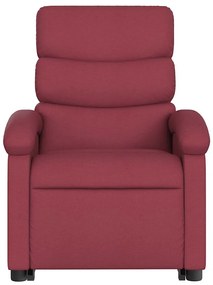 Poltrona elevatória de massagens elétrica tecido vermelho tinto
