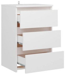 Mesas de cabeceira 2 pcs 40x35x62,5 cm derivados madeira branco