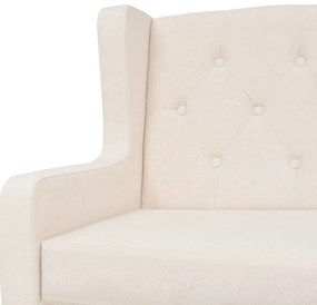 Conjunto de sofás 2 pcs tecido branco nata