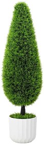 Planta Artificial Topiária de Pinho com Vaso 24x90 cm Verde