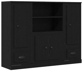 Highboard vidaXL Preto Carvalho 132x35,5x103,5 cm Madeira Engenharia