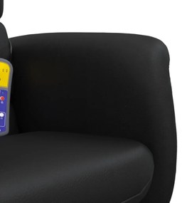 Cadeira massagens reclinável c/ apoio pés couro artif. preto