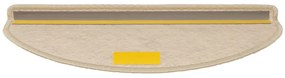 Tapetes escada adesivos aspeto sisal 15pcs 65x21x4cm cor areia