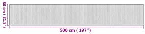 Tapete retangular 80x500 cm bambu cor natural