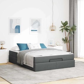 vidaXL Estrutura da Cama Outros Cinzento escuro 160 x 200 cm tecido