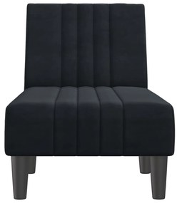 Chaise longue veludo preto