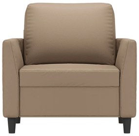 Poltrona 60 cm couro artificial cappuccino