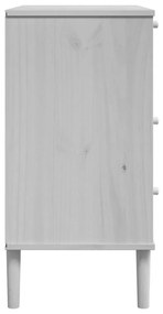 Armário de gavetas SENJA 80x40x80 cm pinho maciço branco