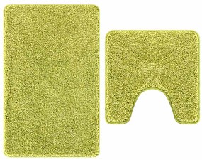 Conjunto de Tapetes de Banho de 2 Peças Verde em Polipropileno Antider