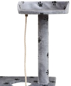 Árvore para gatos c/ postes arranhadores sisal 150 cm cinzento