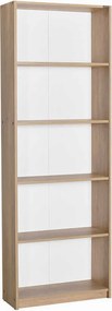 Estante “Verona” — 64x26x182 cm — Design Moderno em Nogueira Clara com