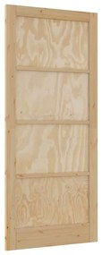 Porta Interior "ORKDAL" 93x211x4 cm Madeira Sólida de Pinheiro