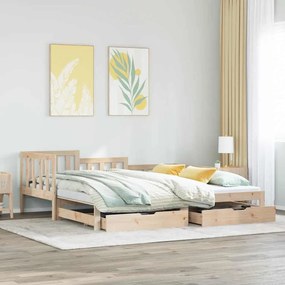 Sofá-cama com gavetão e gavetas sem colchão 90x190 cm