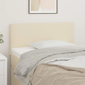 345734 vidaXL Cabeceira de couro artificial tecido 80x5x78/88 cm creme