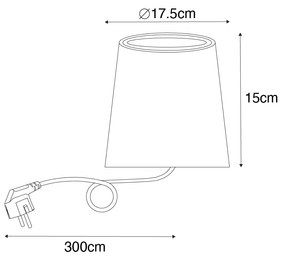 Refletor de jardim moderno preto redondo IP65 AR111 - Lennard Moderno